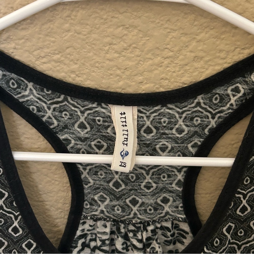 Full Tilt Racerback Patterned Tank, XS - Picture 3 of 3